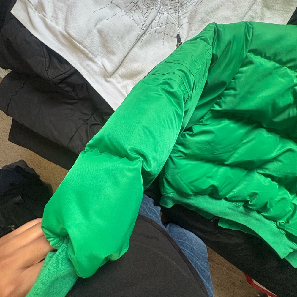River Island Green Bomber Jacket - Picture 9 of 11